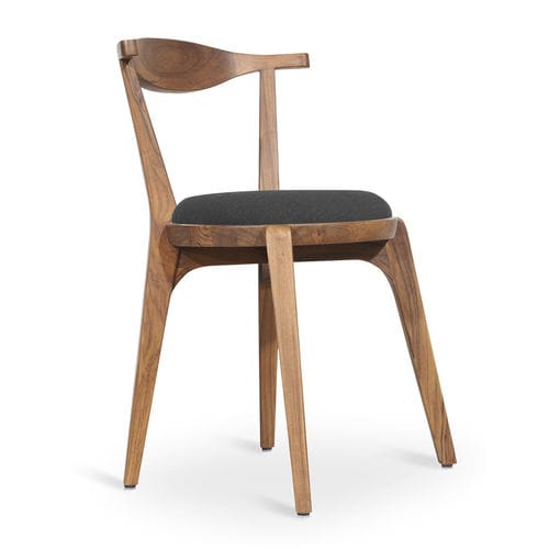 Sedia da pranzo contemporanea - DOGO - ALANKARAM - da cucina / in tessuto / con supporto in legno