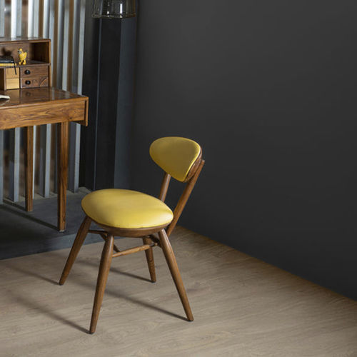 Sedia da pranzo contemporanea - IMARA - ALANKARAM - da cucina / in pelle / in legno