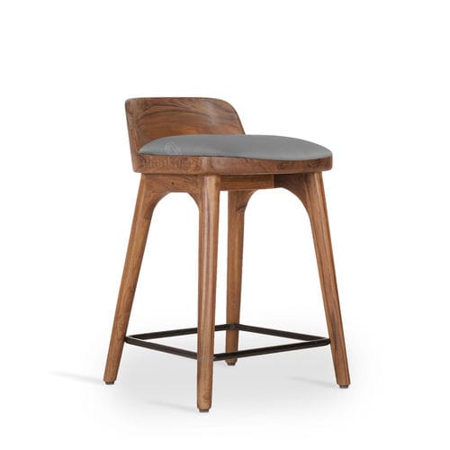 Sedia da pranzo contemporanea - KOYU - ALANKARAM - da cucina / in teak / con supporto in legno