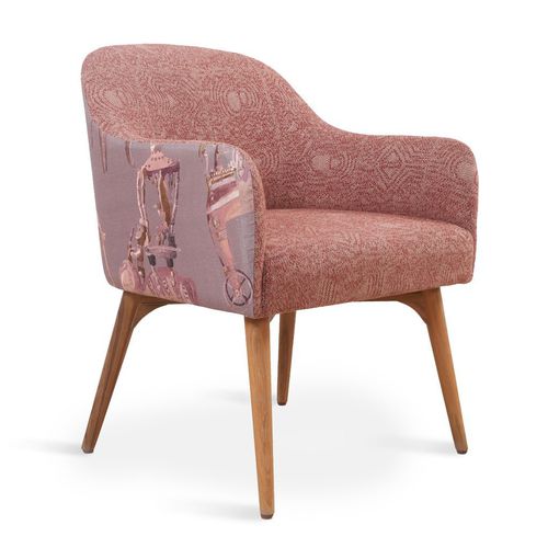 Sedia da pranzo contemporanea - AAVAHA - ALANKARAM - da interno / in tessuto / con supporto in legno