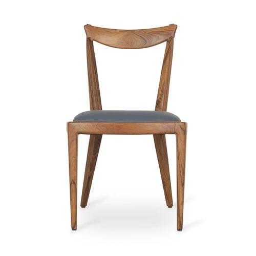 Sedia da pranzo contemporanea - SARU - ALANKARAM - da interno / in pelle / in legno