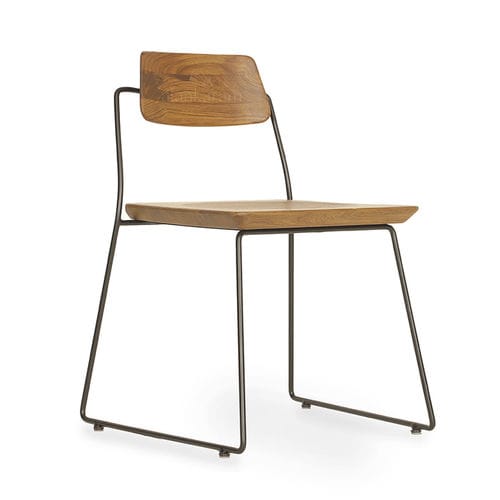Sedia da pranzo moderna - MINIK - ALANKARAM - da interno / da esterno / in legno