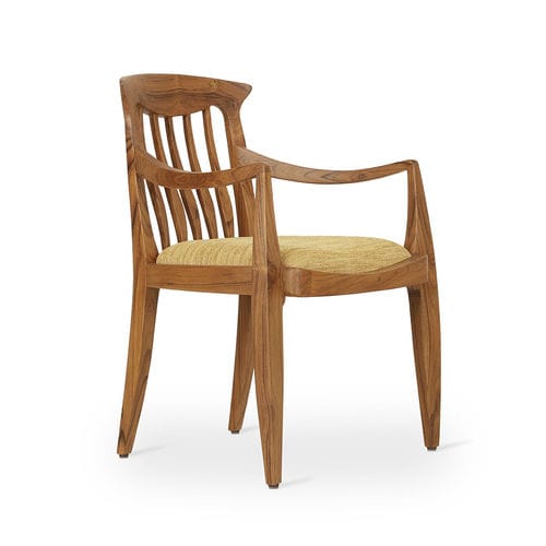 Sedia da pranzo contemporanea - AVARA - ALANKARAM - da sala / in teak / in tessuto