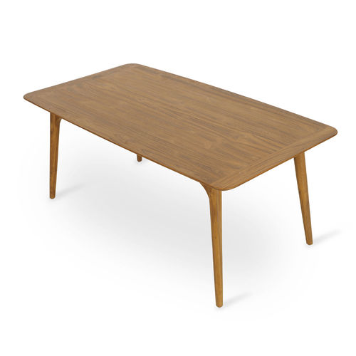Tavolo da pranzo contemporaneo - AMBU - ALANKARAM - in teak / con supporto in teak / rettangolare