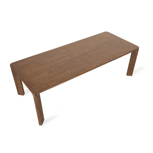 Tavolo da pranzo contemporaneo - MESA - ALANKARAM - in teak / con supporto in teak / rettangolare