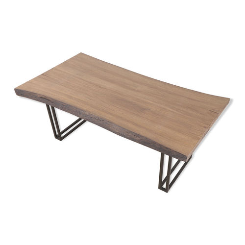 Tavolo da pranzo contemporaneo - DOGAL - ALANKARAM - in legno / in metallo / in PU