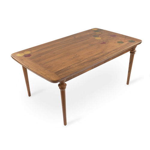 Tavolo da pranzo contemporaneo - PIKI - ALANKARAM - in legno / con supporto in legno / rettangolare