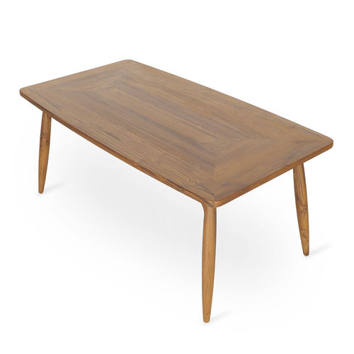 Tavolo da pranzo contemporaneo - VIBHU - ALANKARAM - in legno massiccio / con supporto in legno / rettangolare