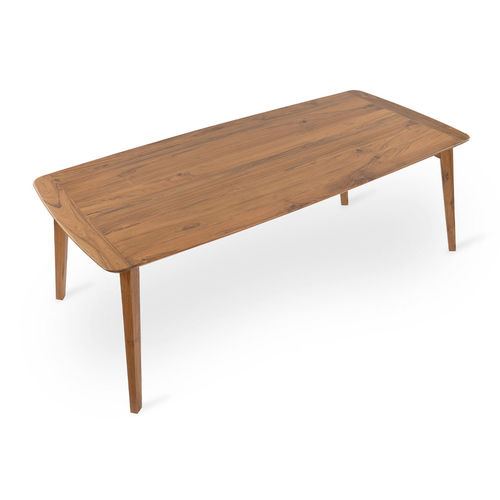 Tavolo da pranzo contemporaneo - SYML - ALANKARAM - in teak / con supporto in teak / rettangolare