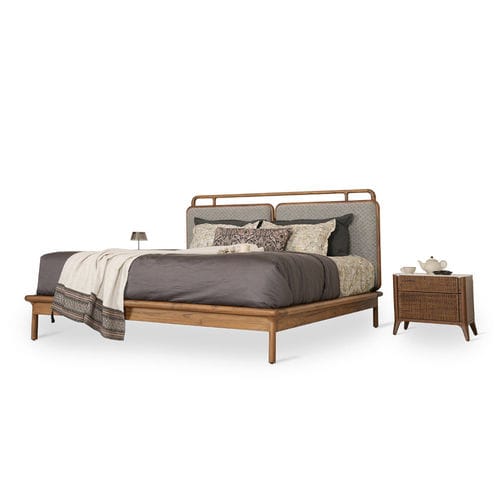 Letto matrimoniale - ARMONIA - ALANKARAM - moderno / con testiera / in teak