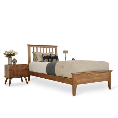 Letto singolo - GWELY - ALANKARAM - moderno / con testiera / in teak