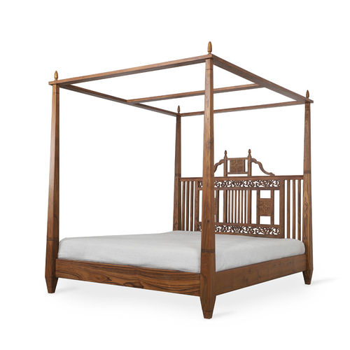 Letto matrimoniale - KINGI - ALANKARAM - moderno / in teak / bianco