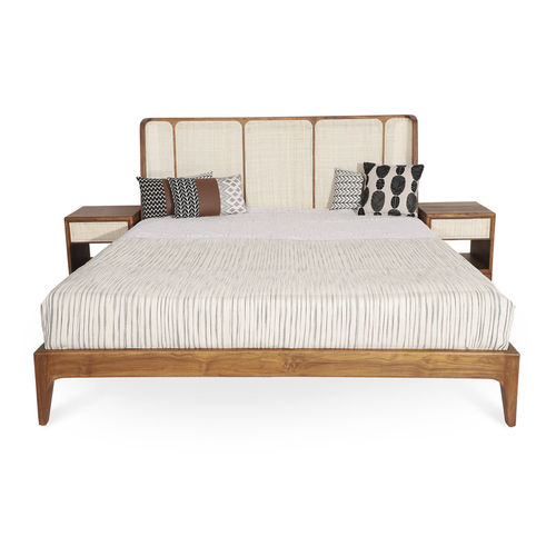 Letto matrimoniale - UWAY - ALANKARAM - moderno / con testiera / in teak