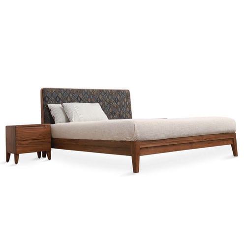 Letto matrimoniale - XIRA - ALANKARAM - moderno / imbottito / in teak