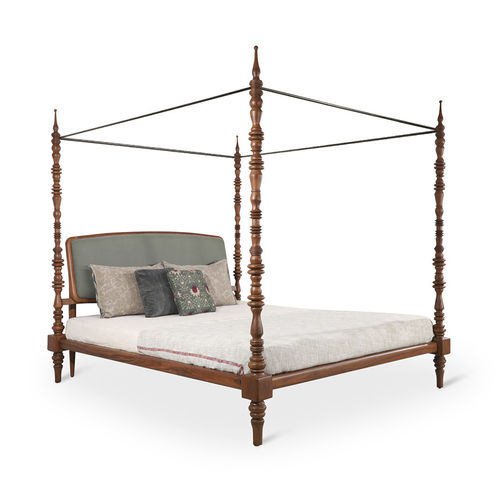 Letto matrimoniale - SIRIK - ALANKARAM - moderno / con testiera / in teak