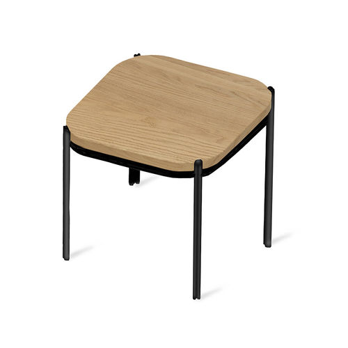 Tavolo d'appoggio tradizionale - DAIRE - ALANKARAM - in metallo / in legno massiccio / con supporto in metallo
