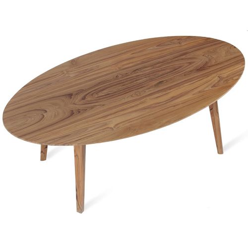 Tavolo moderno - ELIPS - ALANKARAM - in teak / con supporto in teak / ellittico