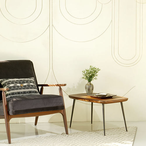 Tavolo moderno - PIHARA - ALANKARAM - in teak / in legno / in ottone