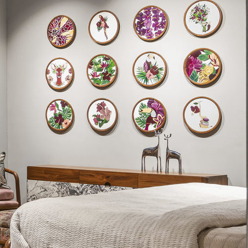 Pannello decorativo per arredamento - BUNGA - ALANKARAM - per muro / in legno / in tela