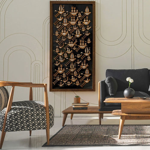 Pannello decorativo per muro - ISCILIK - ALANKARAM - in teak / contract / per uso residenziale