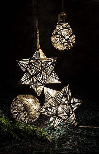 Lampada a sospensione - STAR - Zenza - in ottone / in nichel / contemporanea