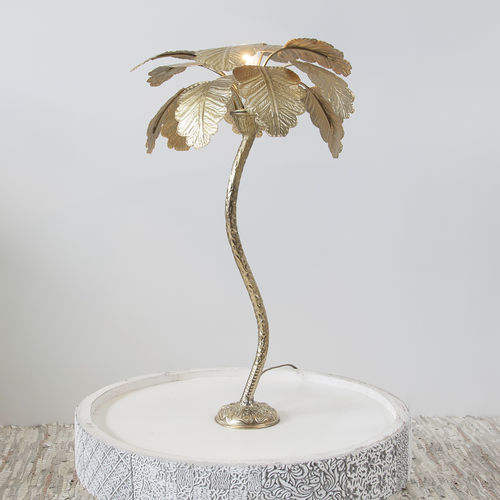 Lampada da tavolo - PALM - Zenza - in ottone / contemporanea / con cavo