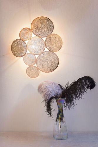 Applique design originale - CIRCLES - Zenza - da interno / in ottone / tonda