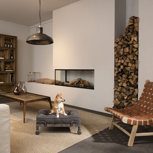 Cesta per cane in legno - WHEELY - Lord Lou - in tessuto