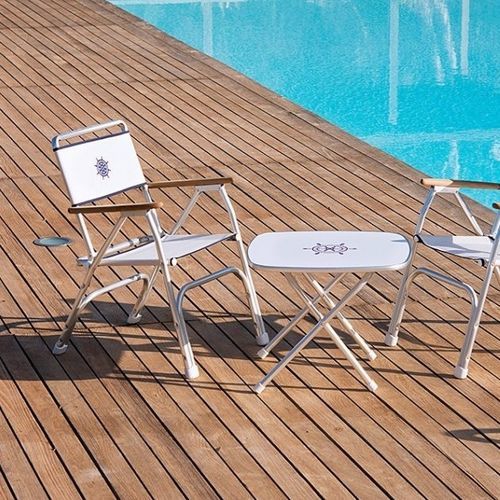 Sedia contemporanea - M100 series - Forma Marine - da esterno / in teak / in iroko