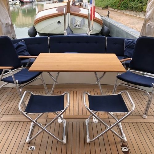 Sgabello contemporaneo - M700 series - Forma Marine - in poliestere / con supporto in alluminio anodizzato / a slitta