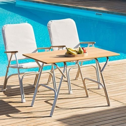 Tavolo contemporaneo - M200 series - Forma Marine - impiallacciato in legno / con supporto in alluminio anodizzato / rettangolare