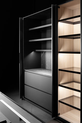 Mobile alto per cucina contemporaneo - M6  - Minimal Cucine - impiallacciato in legno / per forno