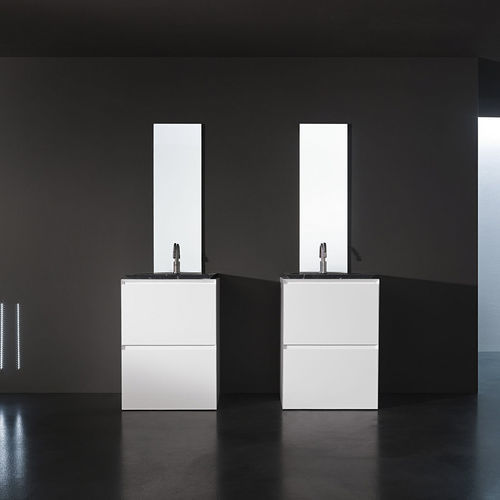 Mobile lavabo da appoggio - B2 - Minimal Cucine - impiallacciato in legno / contemporaneo / senza ante