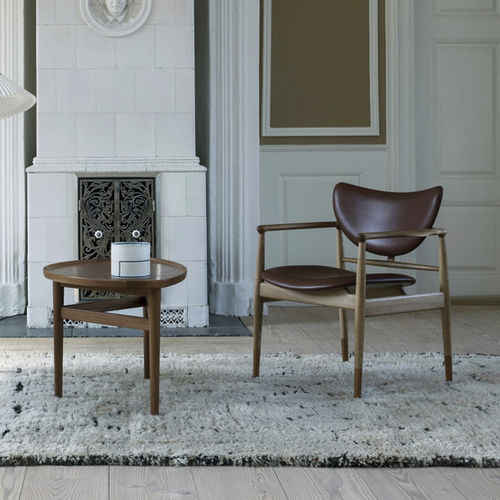 Poltrona design scandinavo - 48 - Finn Juhl - in pelle / in tessuto / in rovere