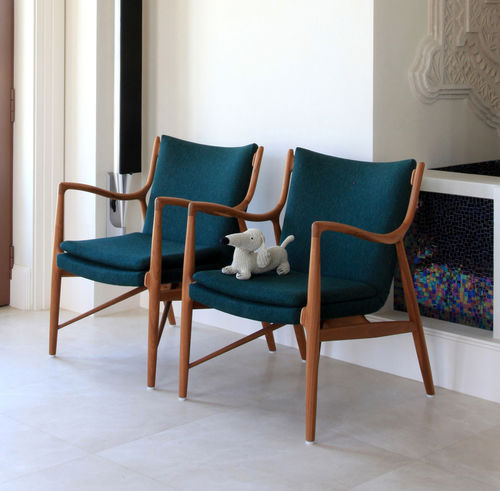 Poltrona design scandinavo - 45 - Finn Juhl - in pelle / in tessuto / in rovere