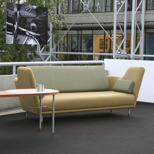 Divano design scandinavo - 57 - Finn Juhl - in tessuto / in pelle / grigio