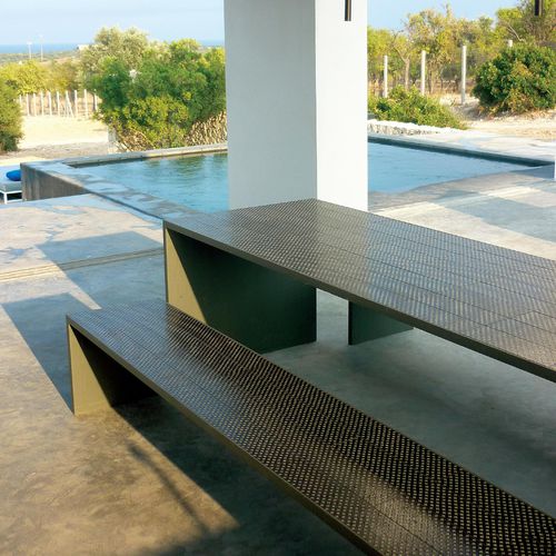 Panca da giardino contemporanea - BENCH - Made a Mano Srl - Rosario Parrinello - in pietra