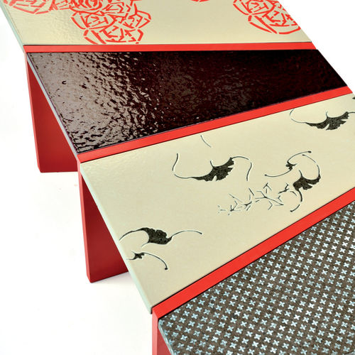 Tavolo design originale - MAGMA ME’LI-ME’LO - Made a Mano Srl - Rosario Parrinello - in pietra lavica / rettangolare / fatto a mano