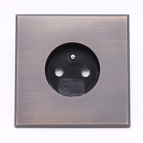Presa elettrica - COLLECTION EQUERRE - BRONZE ANTIQUE - MAISON ORSTEEL - da parete / da incasso / in ottone