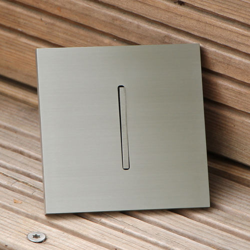Interruttore con interruttore a pulsante - COLLECTION EQUERRE - TOUCHE PIANO NICKEL SATINÉ - MAISON ORSTEEL - ad incasso / in ottone / in alluminio