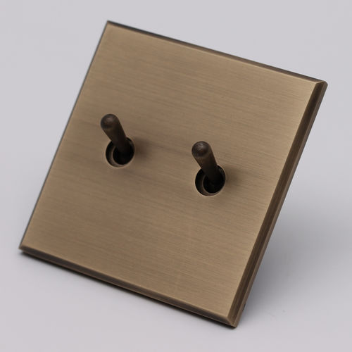 Interruttore a leva - COLLECTION ESPRIT - PRESTO LAITON ANTIQUE - MAISON ORSTEEL - ad incasso / doppio / in ottone