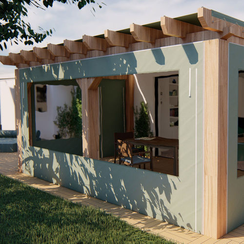 Membrana tessile in PVC - DAVRAY - per facciate / per pergola / ignifuga