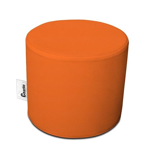 Pouf contemporaneo - DAVRAY - in ecopelle / tondo / sfoderabile