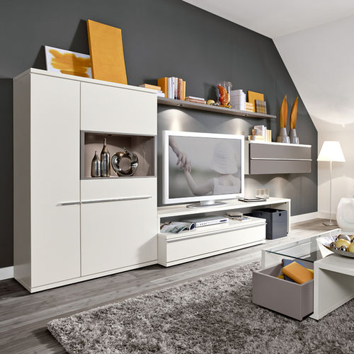 Parete attrezzata TV contemporaneo - KITO - Loddenkemper GmbH & Co. KG - in legno laccato