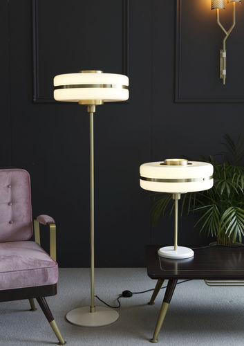 Lampada da terra - MASINA - BERT FRANK - in ottone / in vetro opalescente / contemporanea