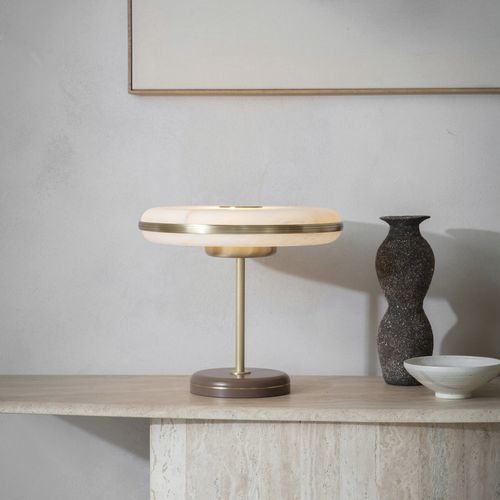 Lampada da tavolo - BERAN - BERT FRANK - in ottone / in alabastro / contemporanea