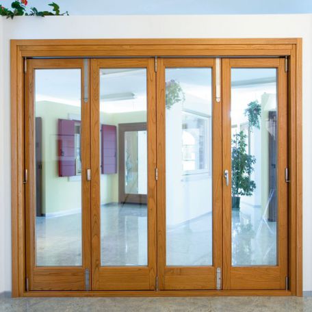 Porta da interno - EURONORM STANDARD - Molaro - in legno / a libro / vetrata