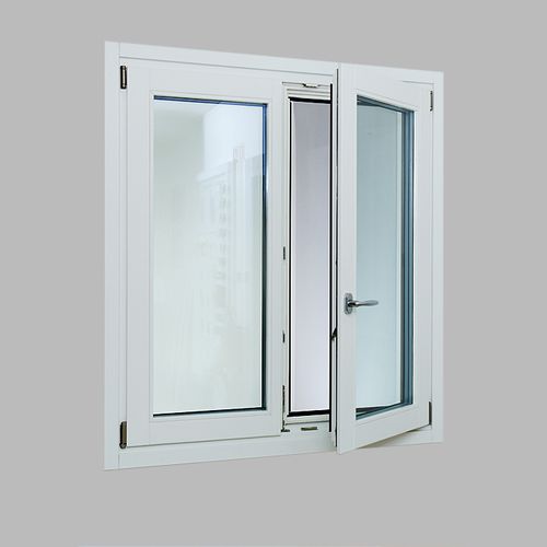 Finestra in legno - EUROMIX PLUS 88 - Molaro - in alluminio / a battente / a tripli vetri