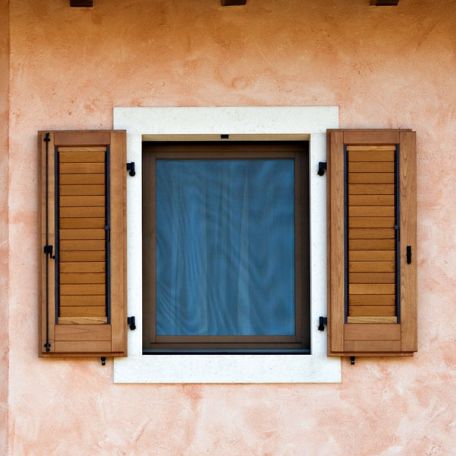 Persiana battente - DARK : FIXED CLOSED SLAT - Molaro - in legno / per finestra