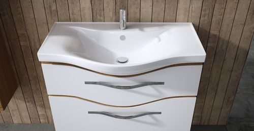Lavabo da incasso - BASIC SERIES - Lapino Ceramic - in ceramica / con piano integrato / contemporaneo